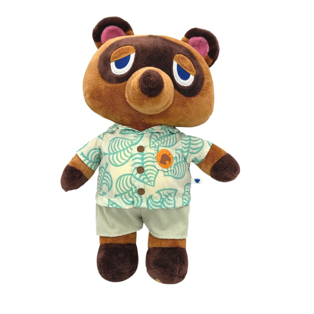 Build-A-Bear Animal Crossing Tom Nook Plush w/ Leaf Shirt & Shorts 13"